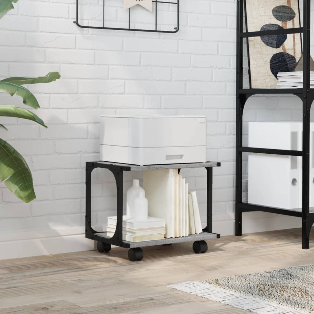 vidaXL Βάση Εκτυπωτή 2 Επιπέδων Γκρι Sonoma 41x28x33,5 εκ Επεξ. Ξύλο