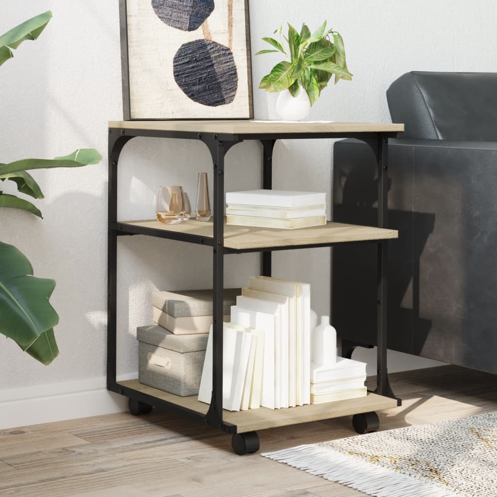 vidaXL Βάση Εκτυπωτή 3 Επιπέδων Sonoma Δρυς 43x48x64 εκ Επεξ. Ξύλο