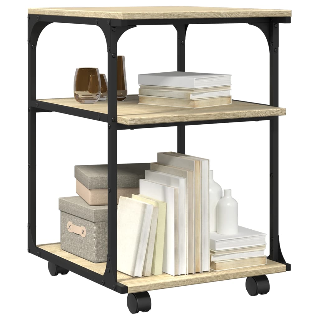 vidaXL Βάση Εκτυπωτή 3 Επιπέδων Sonoma Δρυς 43x48x64 εκ Επεξ. Ξύλο