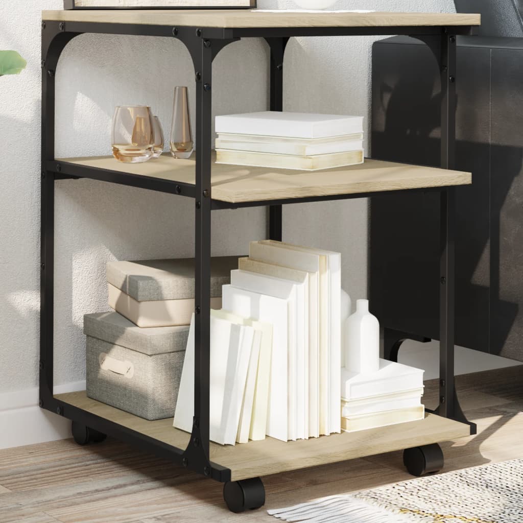 vidaXL Βάση Εκτυπωτή 3 Επιπέδων Sonoma Δρυς 43x48x64 εκ Επεξ. Ξύλο