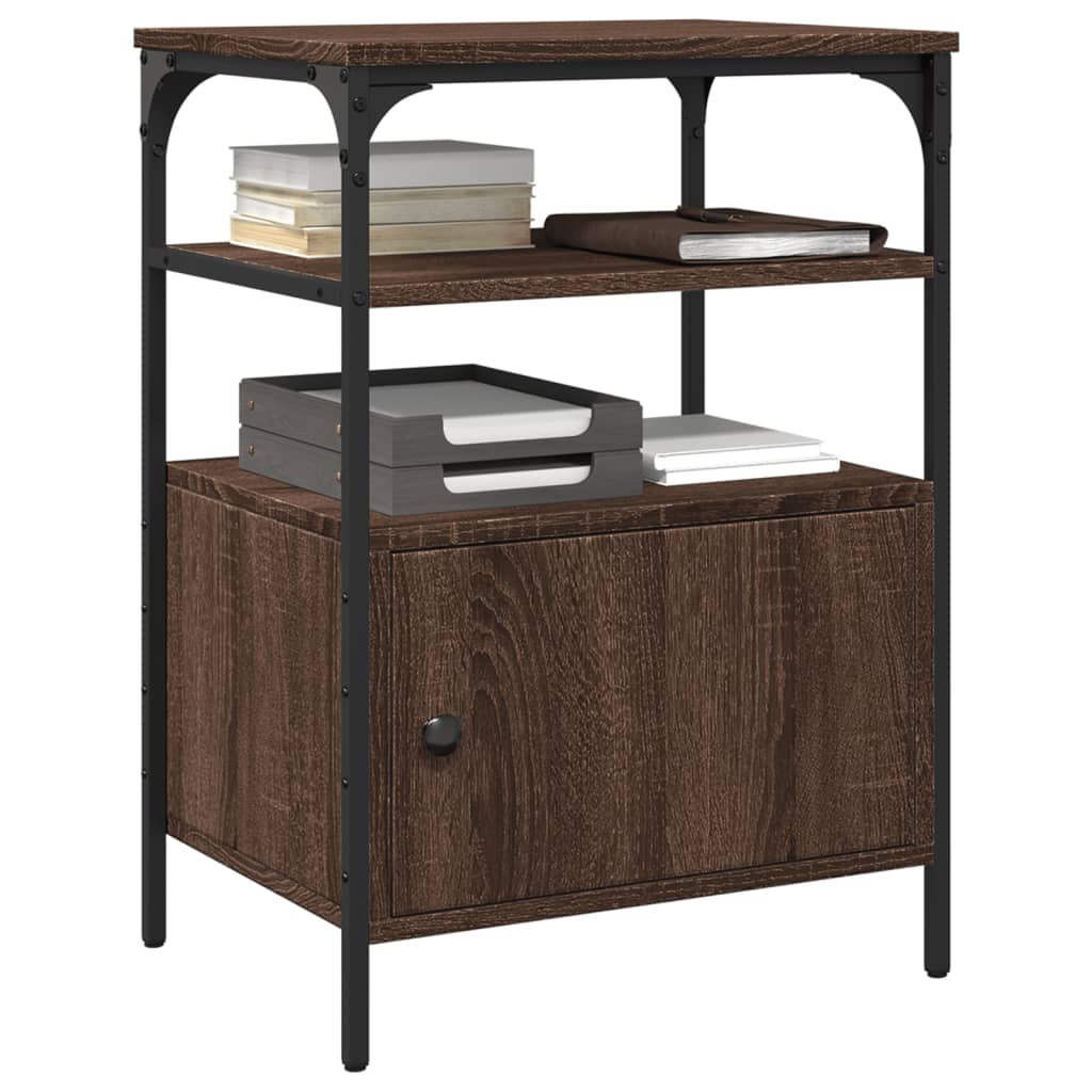 vidaXL Βάση Εκτυπωτή 3 Επιπέδων Καφέ Δρυς 50x40x76 εκ Επεξ. Ξύλο