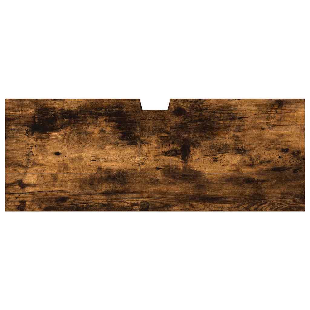 vidaXL Ντουλάπι Νιπτήρα Μπάνιου Καπνιστή Δρυς 80x30x60 εκ. Επεξ. Ξύλο