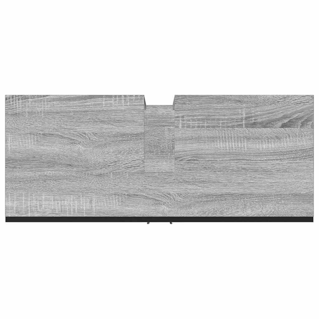 vidaXL Ντουλάπι Μπάνιου Νιπτήρα Γκρι Sonoma 80 x 33 x 60εκ. Επεξ. Ξύλο