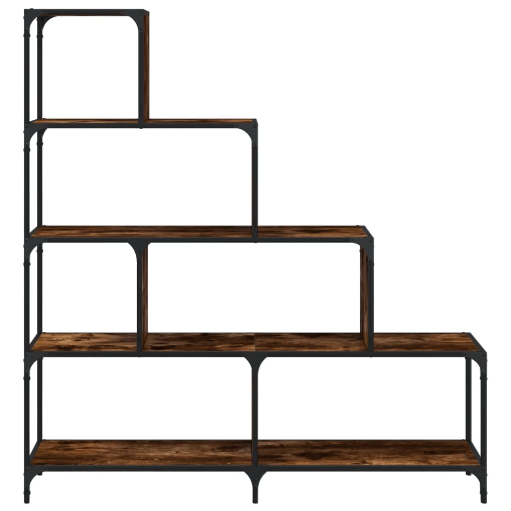 vidaXL Βιβλιοθήκη Σκάλα 4 Ράφια Καπν. Δρυς 139x33,5x149 εκ. Επεξ. Ξύλο