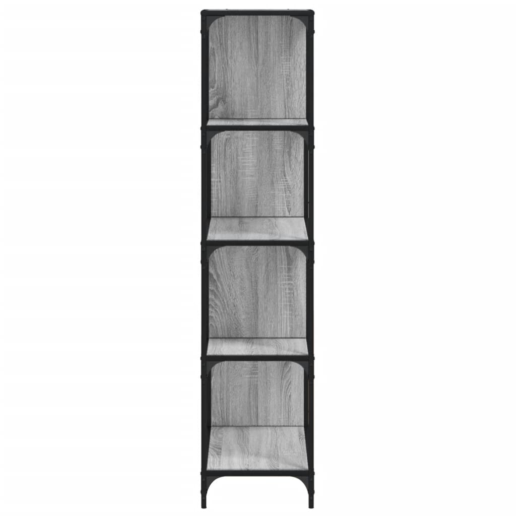 vidaXL Βιβλιοθήκη Σκάλα 4 Ράφια Γκρι Sonoma 139x33,5x149 εκ Επεξ. Ξύλο