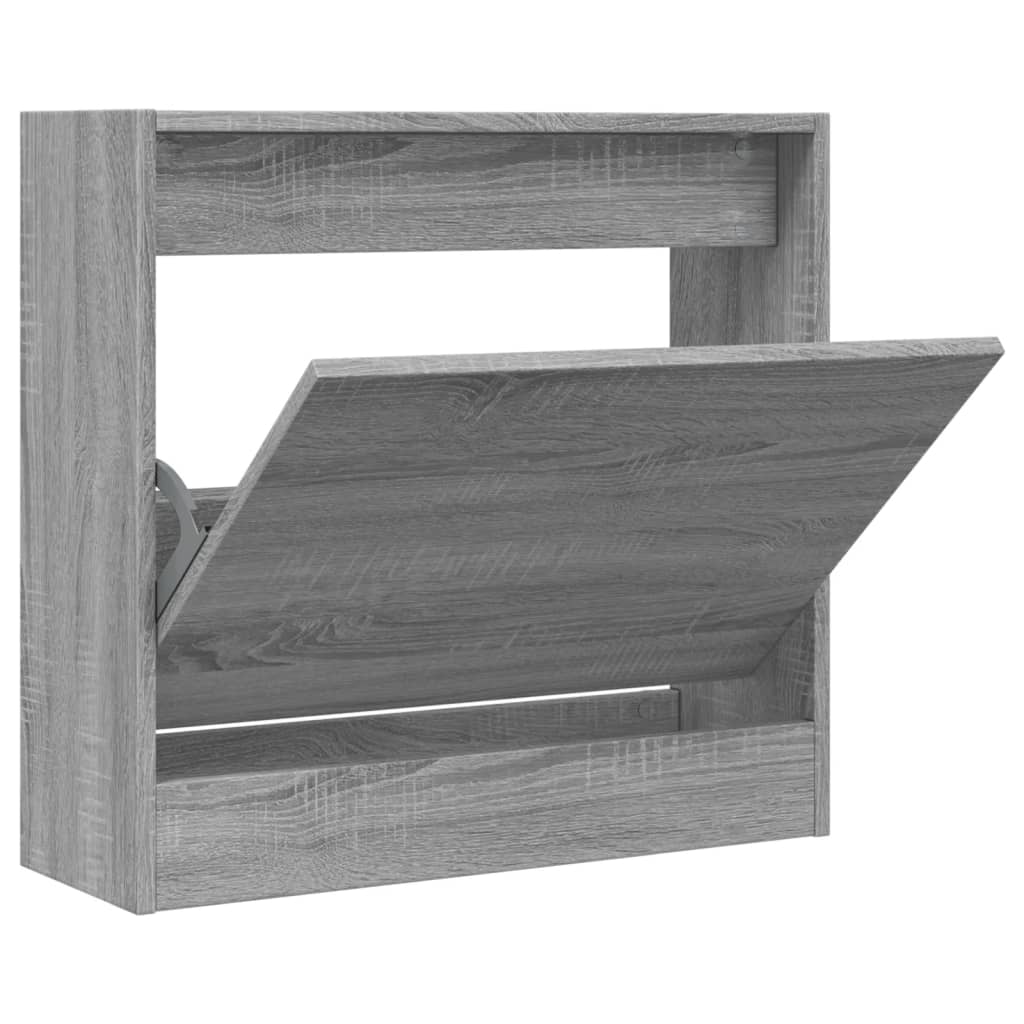 vidaXL Παπουτσοθήκη Γκρι Sonoma 60x21x57 εκ. από Επεξεργ. Ξύλο