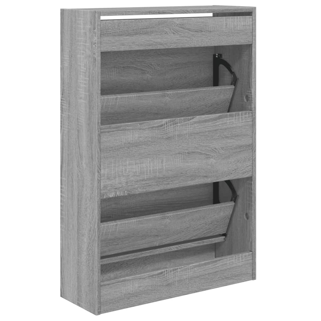 vidaXL Παπουτσοθήκη Γκρι Sonoma 60x21x87,5 εκ. από Επεξεργ. Ξύλο