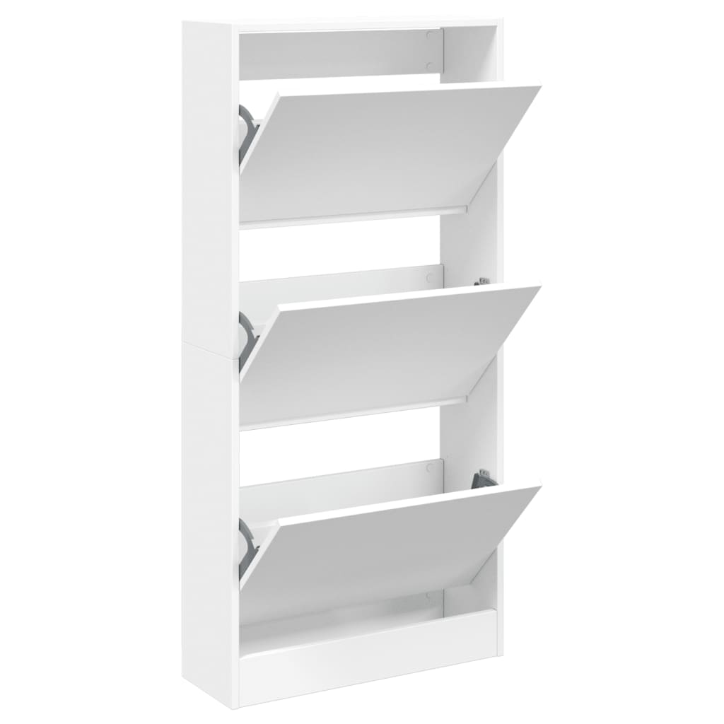 vidaXL Παπουτσοθήκη Λευκή 60x21x125,5 εκ. από Επεξεργασμένο Ξύλο