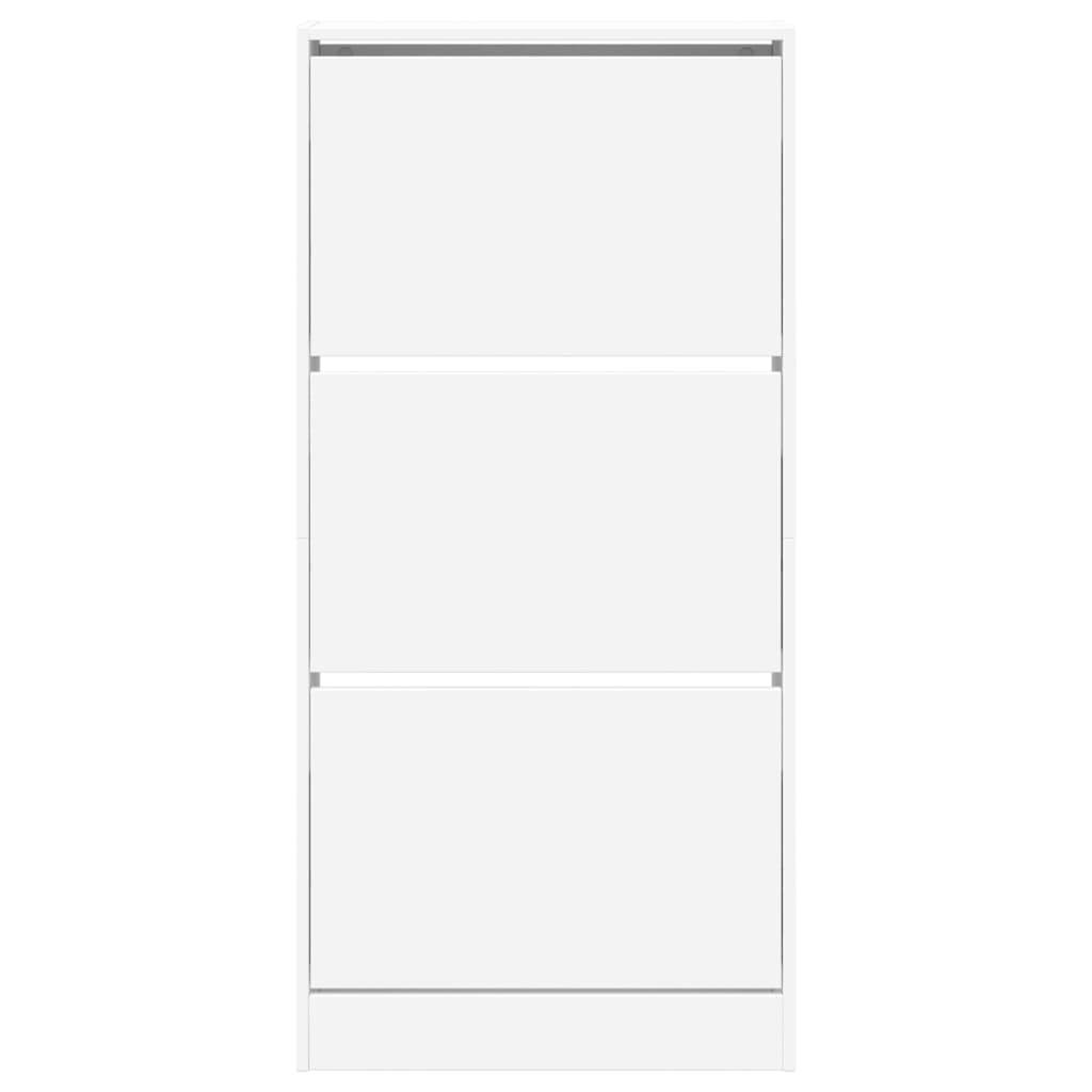 vidaXL Παπουτσοθήκη Λευκή 60x21x125,5 εκ. από Επεξεργασμένο Ξύλο
