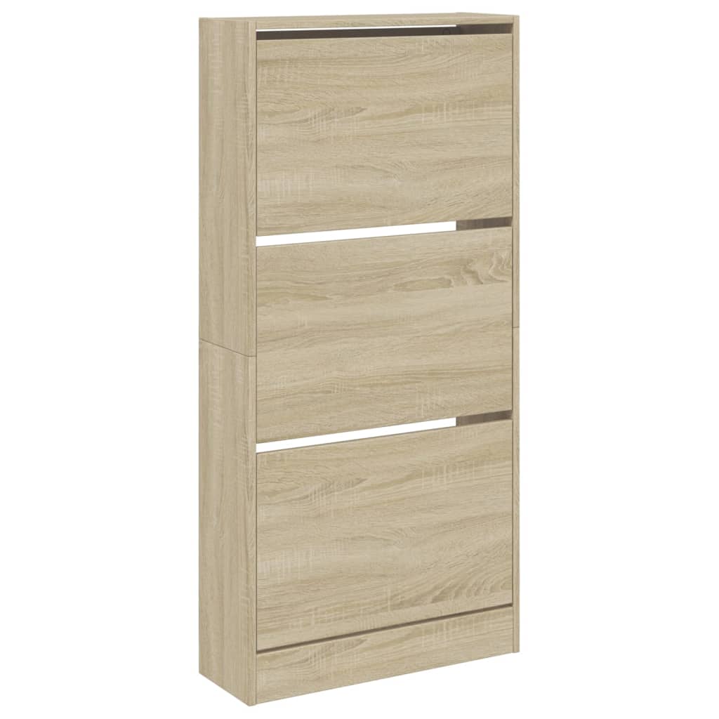 vidaXL Παπουτσοθήκη Sonoma Δρυς 60x21x125,5 εκ. από Επεξεργασμένο Ξύλο