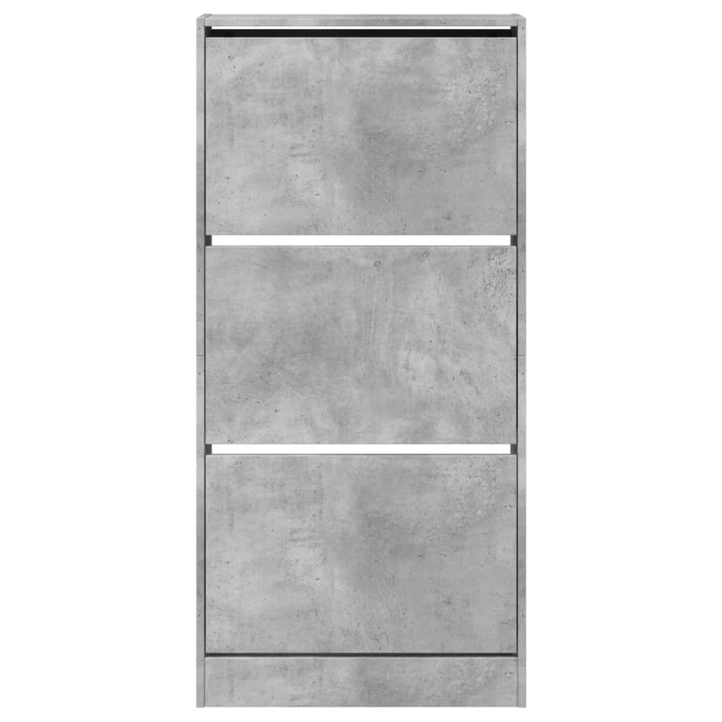 vidaXL Παπουτσοθήκη Γκρι Σκυροδέματος60x21x125,5εκ. Επεξεργασμένο Ξύλο