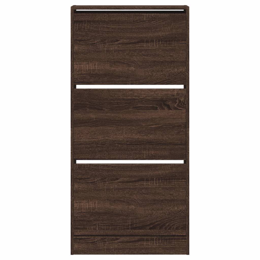 vidaXL Παπουτσοθήκη Καφέ δρυς 60x21x125,5 εκ. από Επεξεργασμένο Ξύλο
