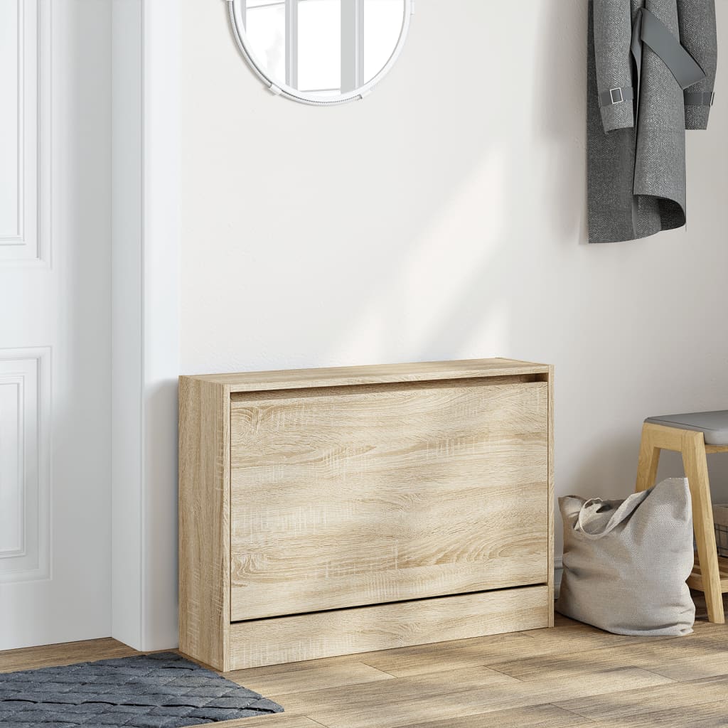 vidaXL Παπουτσοθήκη Sonoma Δρυς 80x21x57 εκ. από Επεξεργασμένο Ξύλο