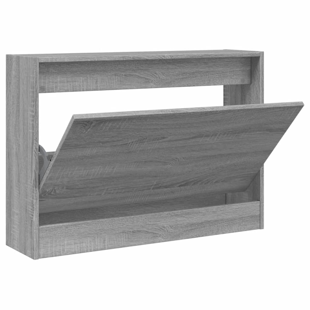 vidaXL Παπουτσοθήκη Γκρι Sonoma 80x21x57 εκ. από Επεξεργ. Ξύλο