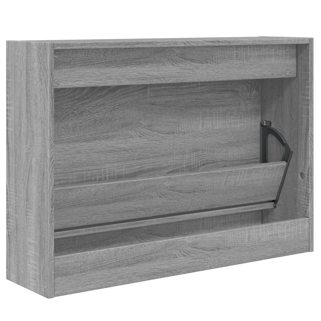 vidaXL Παπουτσοθήκη Γκρι Sonoma 80x21x57 εκ. από Επεξεργ. Ξύλο