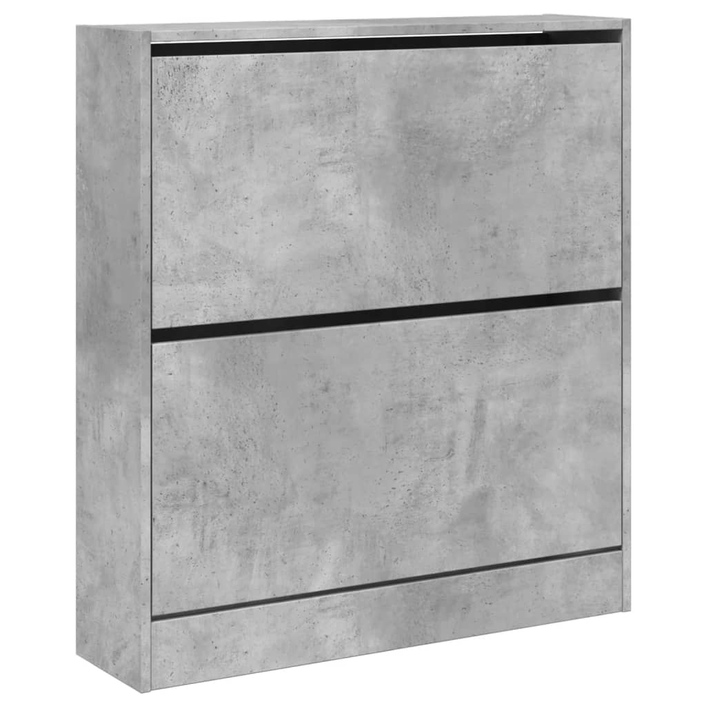 vidaXL Παπουτσοθήκη Γκρι Σκυροδέματος 80x21x87,5εκ. Επεξεργασμένο Ξύλο