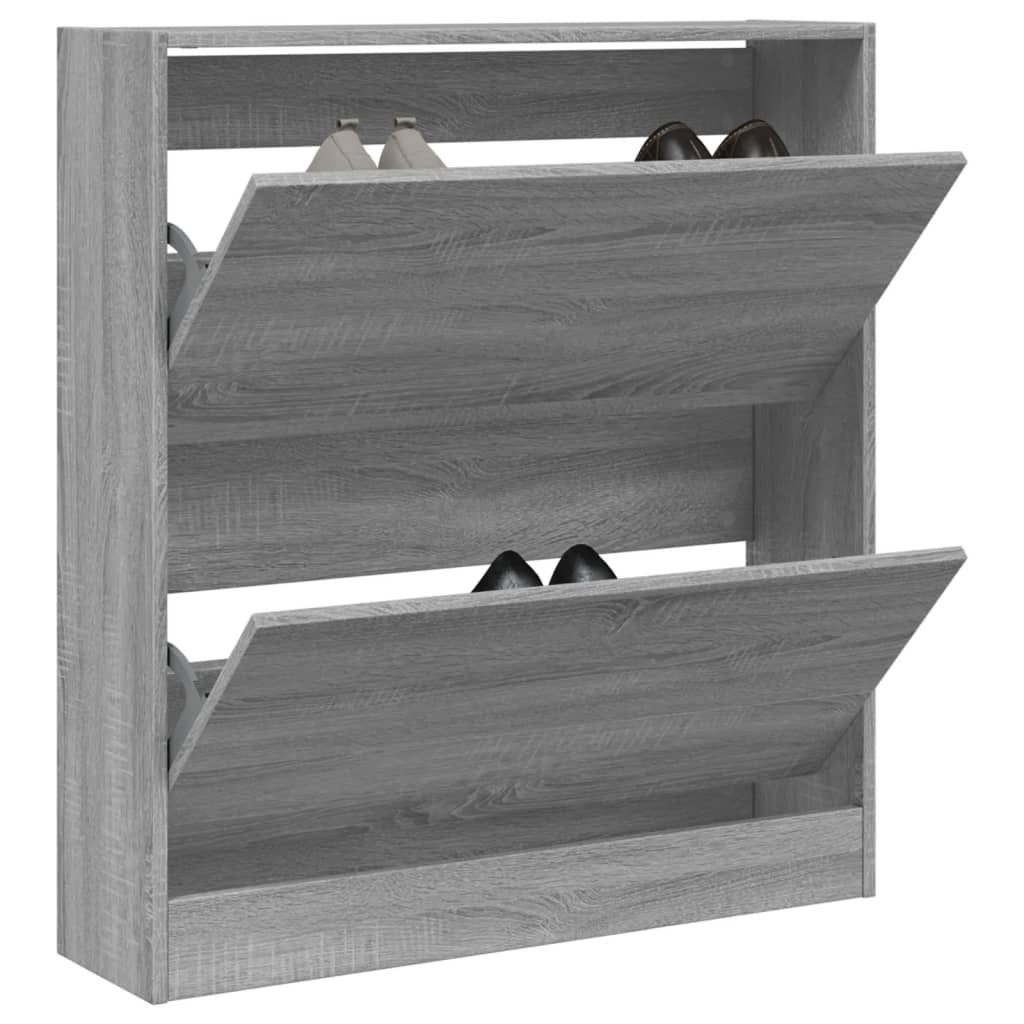 vidaXL Παπουτσοθήκη Γκρι Sonoma 80x21x87,5 εκ. από Επεξεργ. Ξύλο
