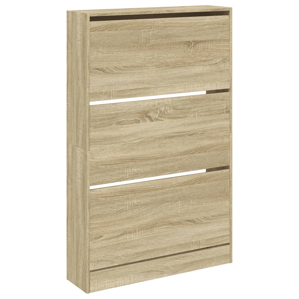 vidaXL Παπουτσοθήκη Sonoma Δρυς 80x21x125,5 εκ. από Επεξεργασμένο Ξύλο