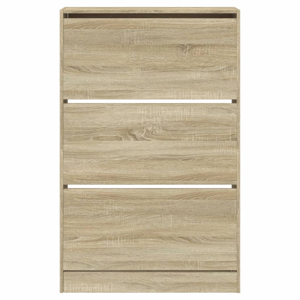 vidaXL Παπουτσοθήκη Sonoma Δρυς 80x21x125,5 εκ. από Επεξεργασμένο Ξύλο