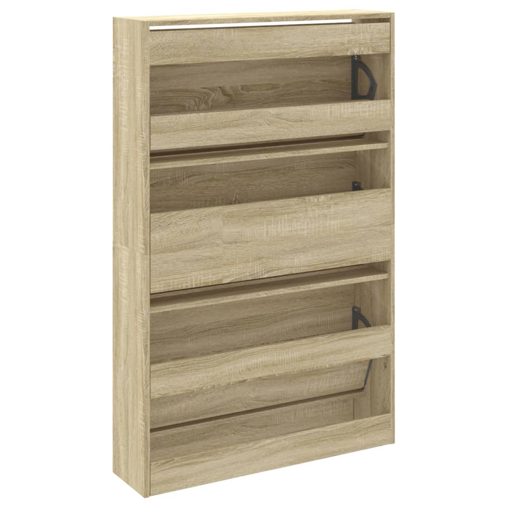 vidaXL Παπουτσοθήκη Sonoma Δρυς 80x21x125,5 εκ. από Επεξεργασμένο Ξύλο