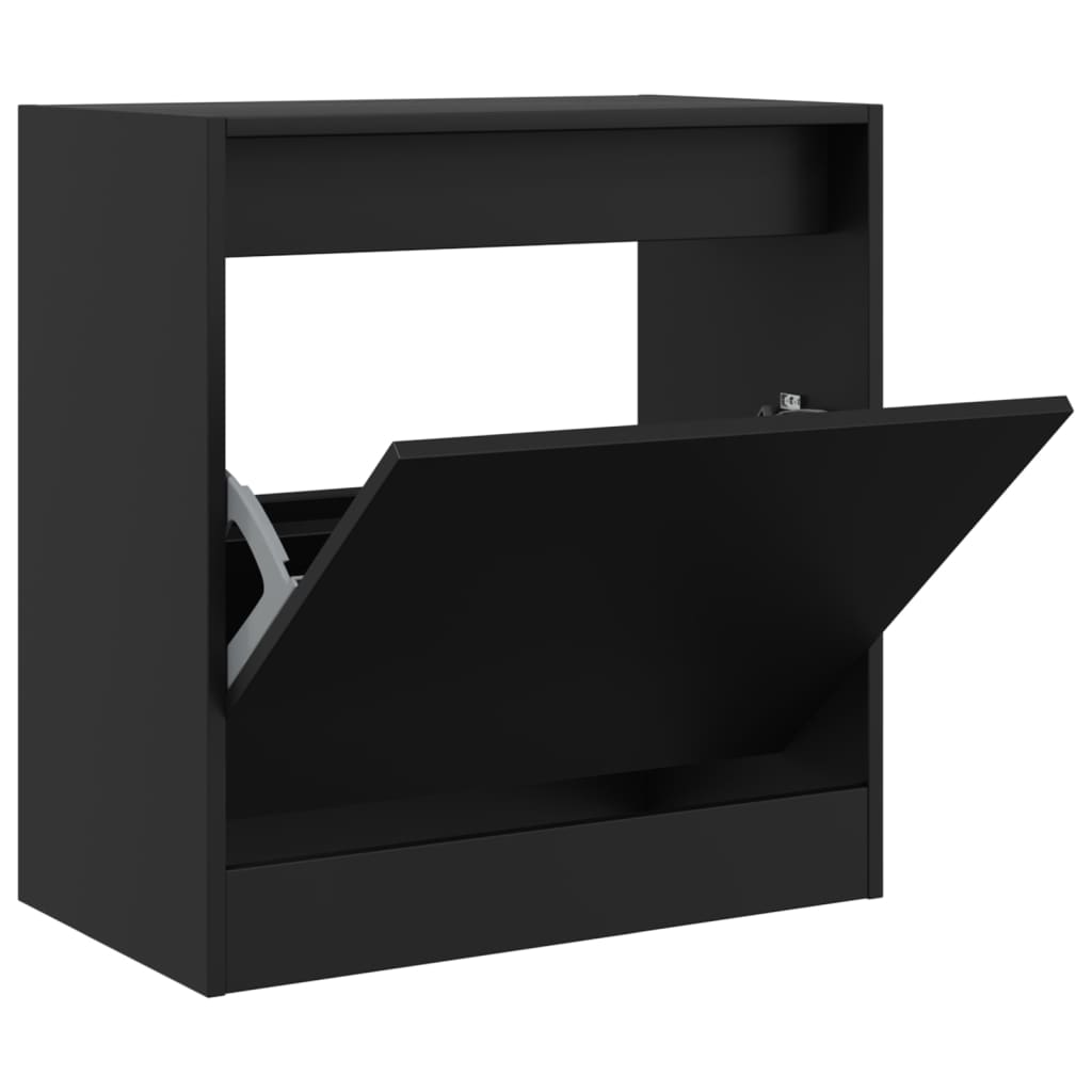 vidaXL Παπουτσοθήκη Μαύρη 60x34x63,5 εκ. από Επεξεργασμένο Ξύλο
