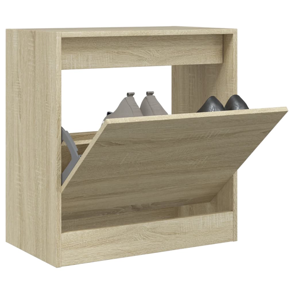 vidaXL Παπουτσοθήκη Sonoma Δρυς 60x34x63,5 εκ. από Επεξεργασμένο Ξύλο