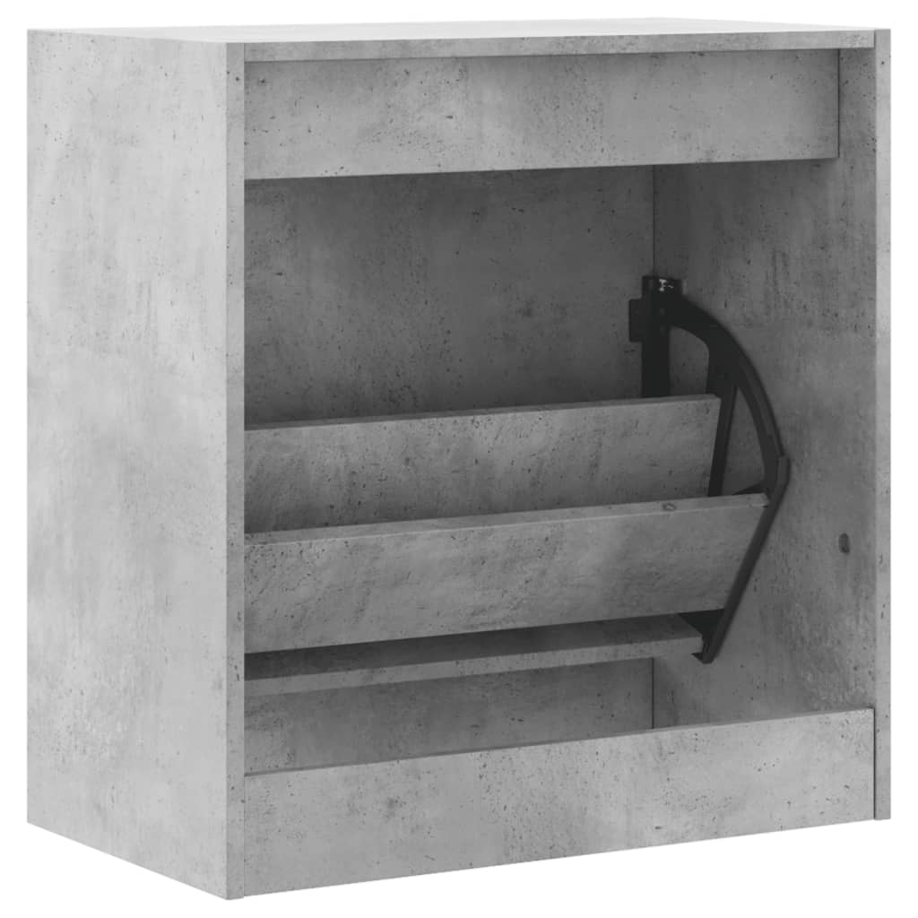 vidaXL Παπουτσοθήκη Γκρι Σκυροδέματος 60x34x63,5εκ. Επεξεργασμένο Ξύλο