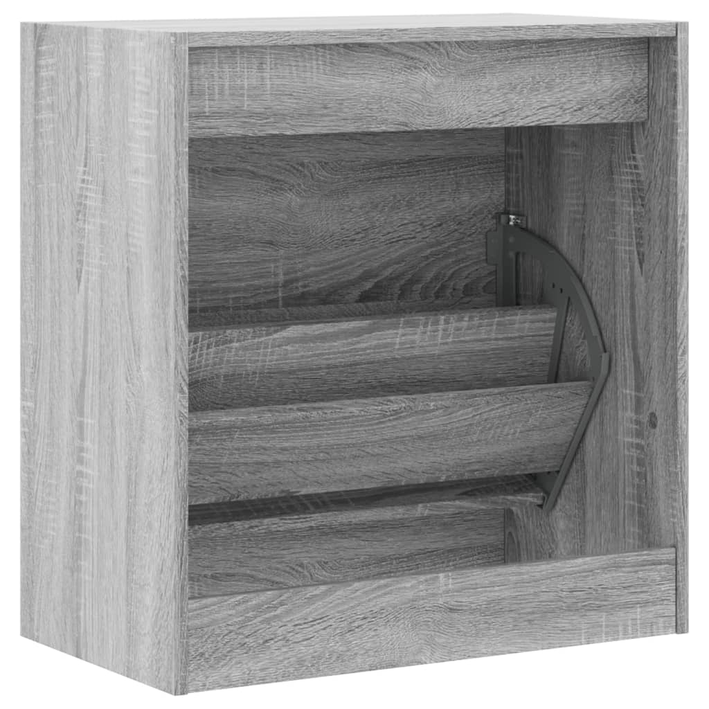 vidaXL Παπουτσοθήκη Γκρι Sonoma 60x34x63,5 εκ. από Επεξεργ. Ξύλο