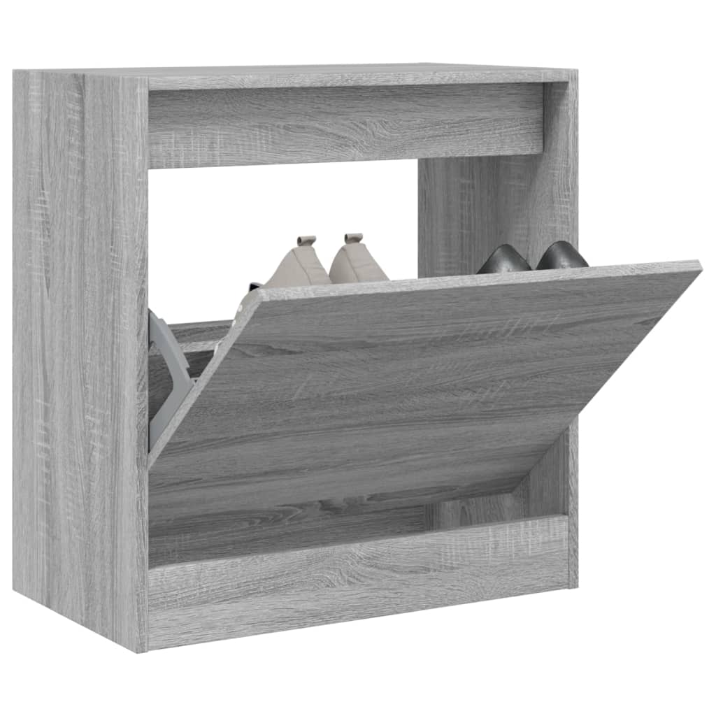 vidaXL Παπουτσοθήκη Γκρι Sonoma 60x34x63,5 εκ. από Επεξεργ. Ξύλο