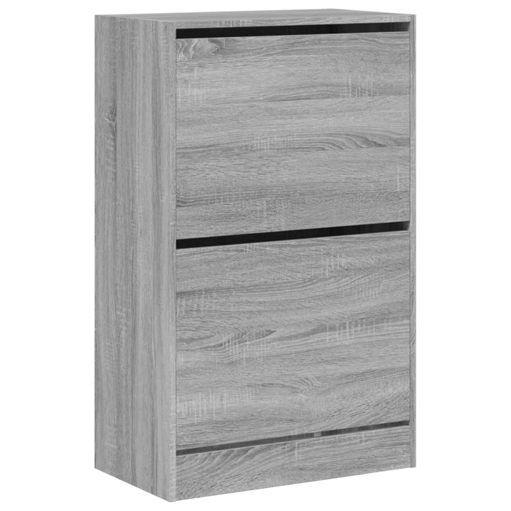 vidaXL Παπουτσοθήκη Γκρι Sonoma 60x34x96,5 εκ. από Επεξεργ. Ξύλο