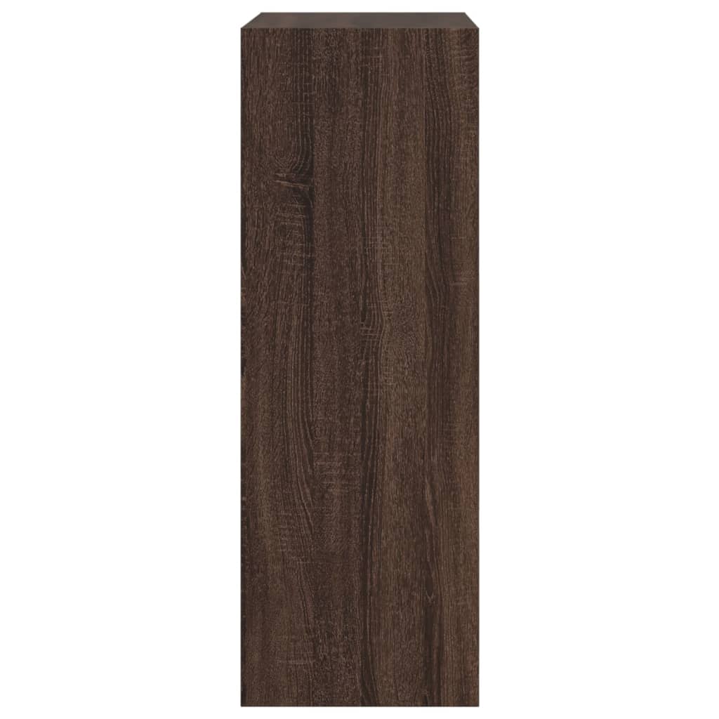 vidaXL Παπουτσοθήκη Καπνιστή Δρυς 60x34x96,5εκ. από Επεξεργασμένο Ξύλο