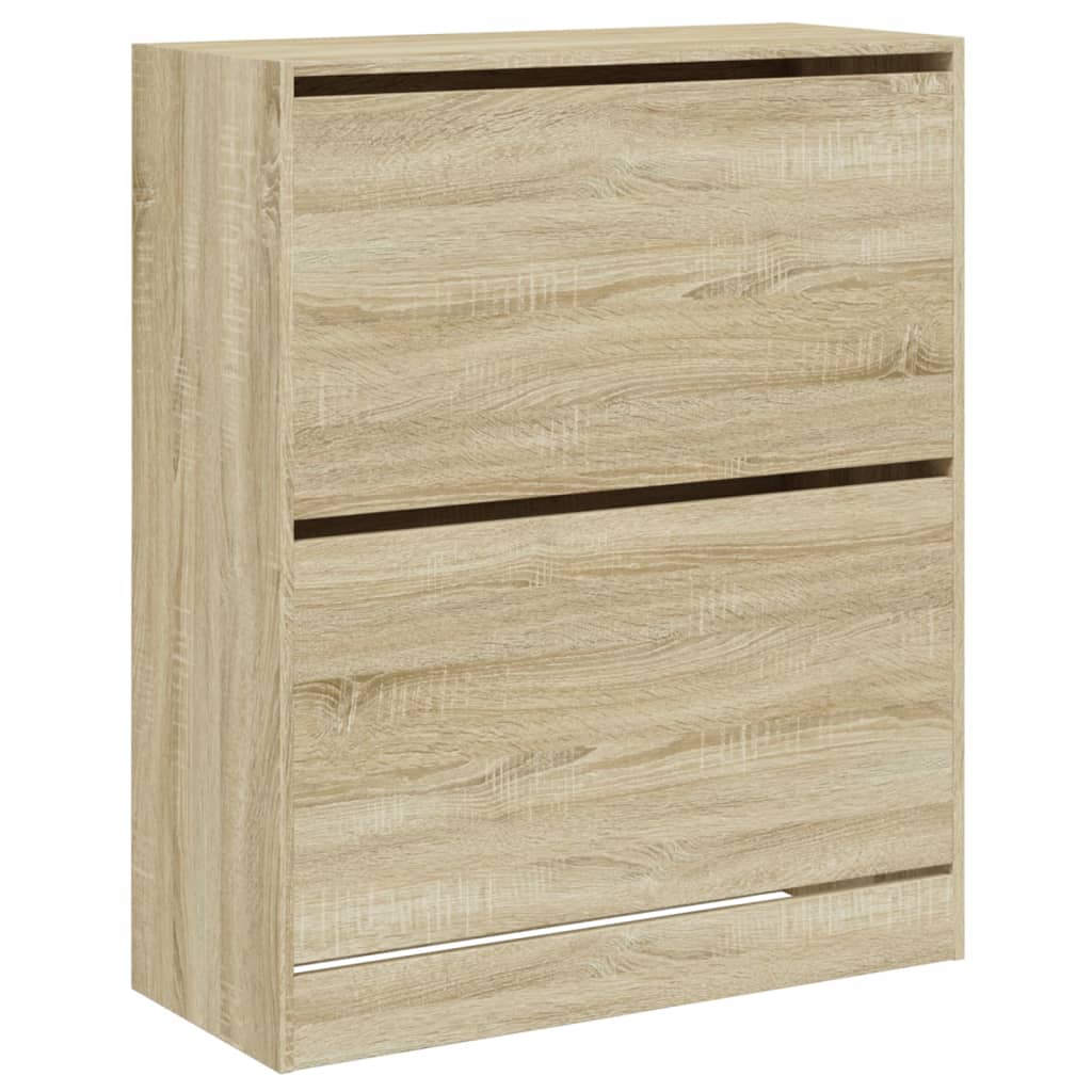 vidaXL Παπουτσοθήκη Sonoma Δρυς 80x34x96,5 εκ. από Επεξεργασμένο Ξύλο