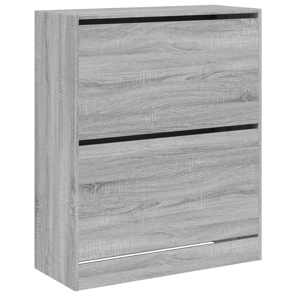 vidaXL Παπουτσοθήκη Γκρι Sonoma 80x34x96,5 εκ. από Επεξεργ. Ξύλο