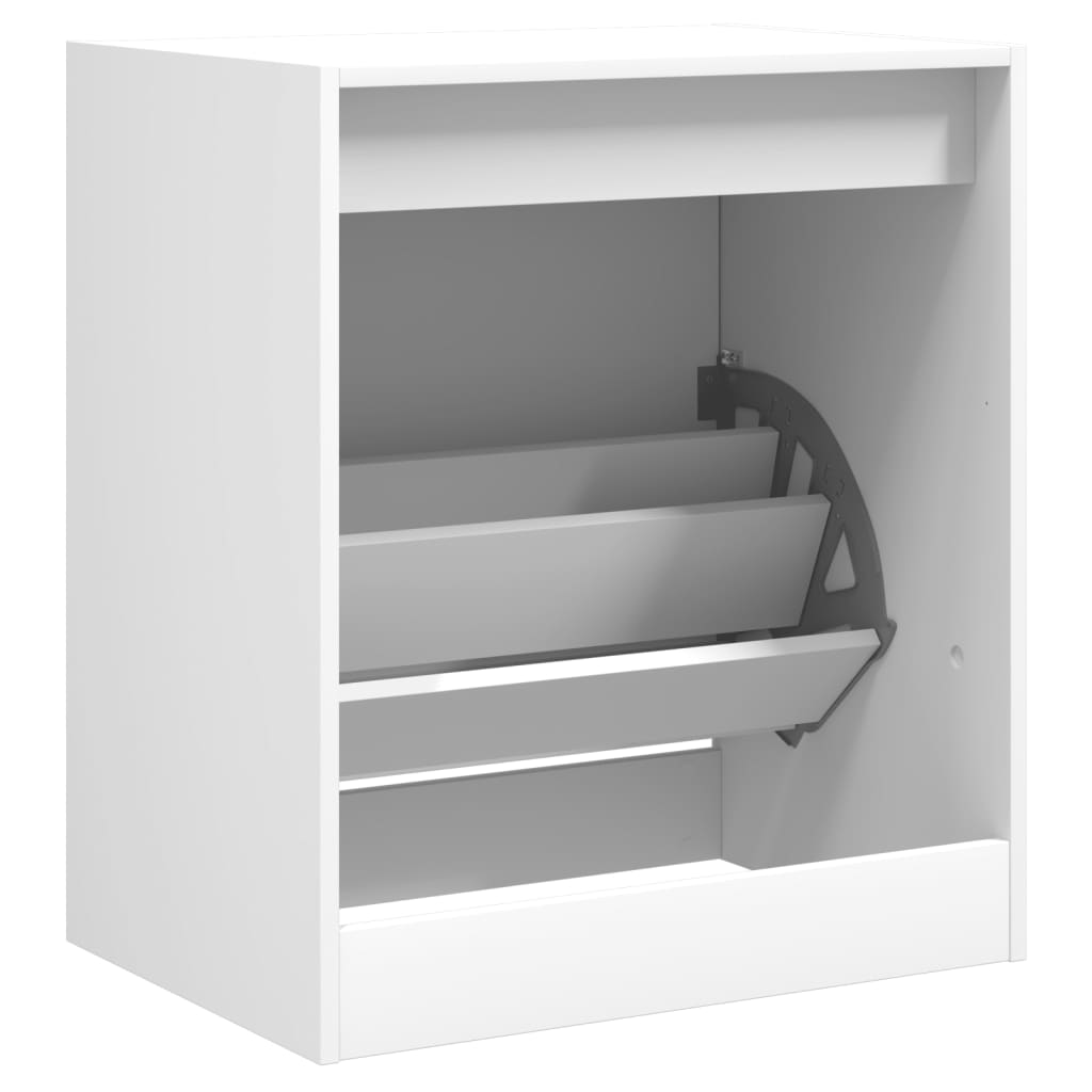 vidaXL Παπουτσοθήκη Λευκή 60x42x69 εκ. από Επεξεργασμένο Ξύλο