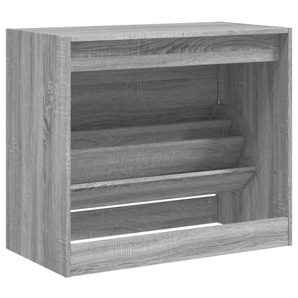 vidaXL Παπουτσοθήκη Γκρι Sonoma 80x42x69 εκ. από Επεξεργ. Ξύλο