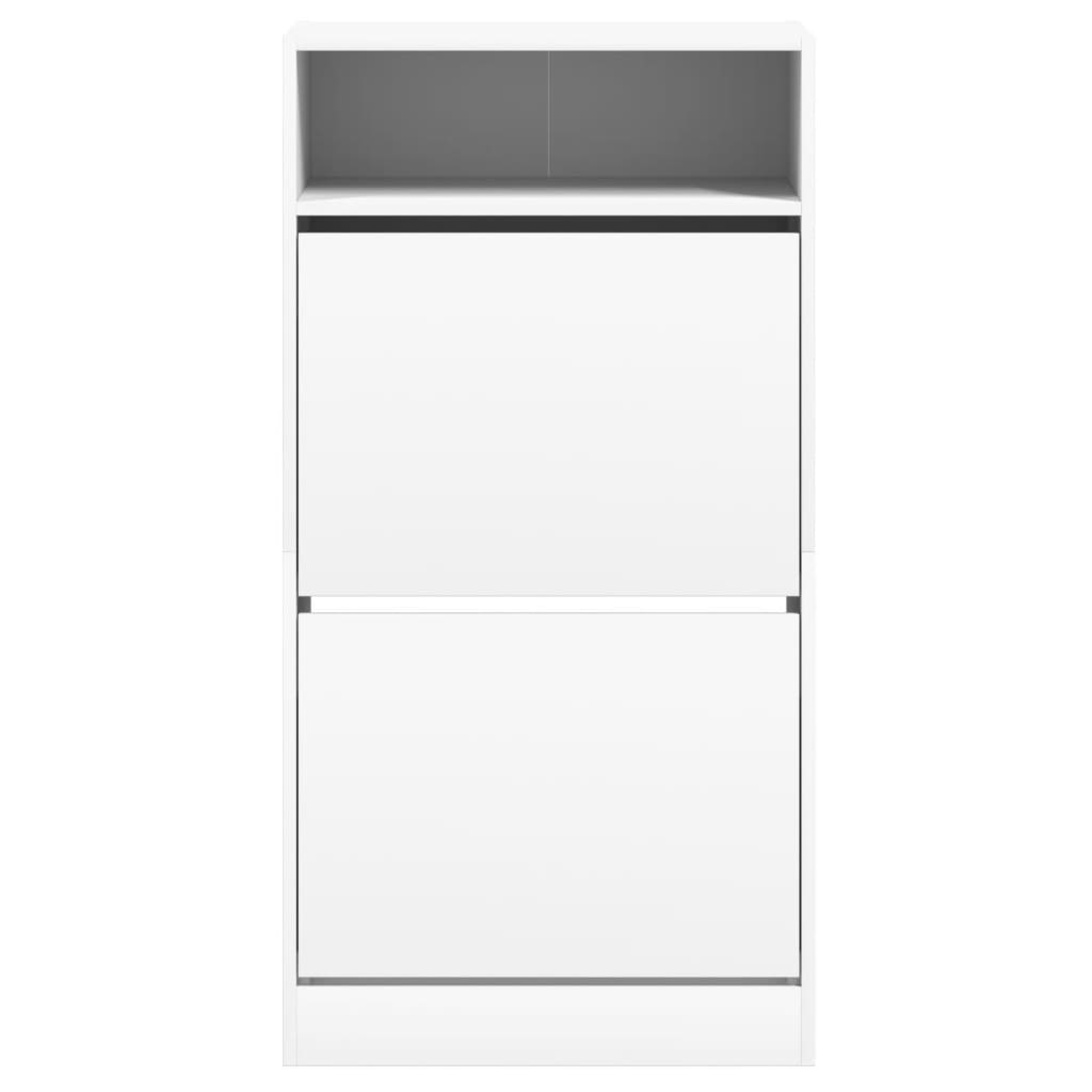 vidaXL Παπουτσοθήκη Λευκή 60 x 34 x 116 εκ. από Επεξεργασμένο Ξύλο