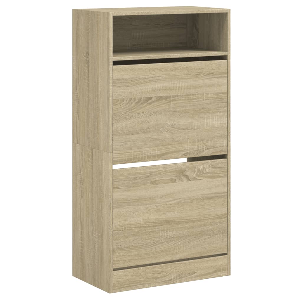 vidaXL Παπουτσοθήκη Sonoma Δρυς 60x34x116 εκ. από Επεξεργασμένο Ξύλο