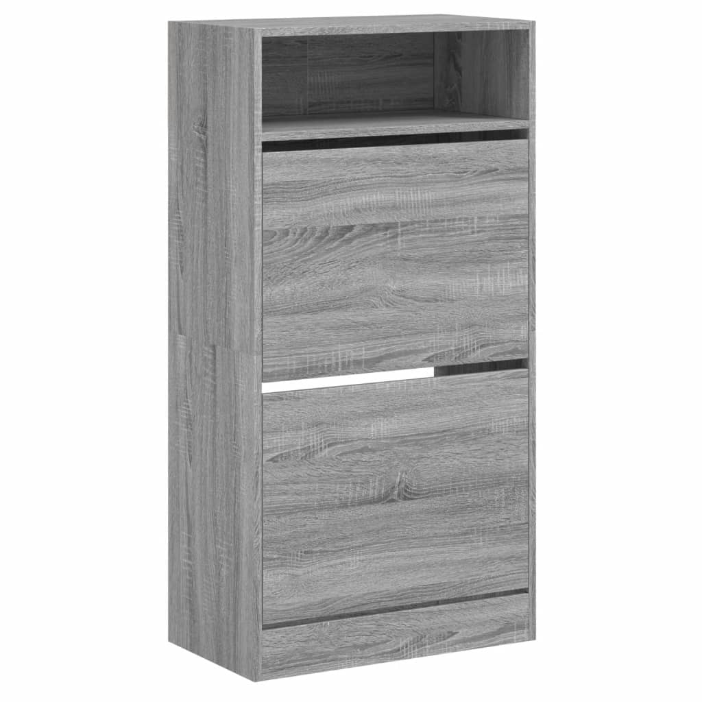vidaXL Παπουτσοθήκη Γκρι Sonoma 60x34x116 εκ. από Επεξεργασμένο Ξύλο