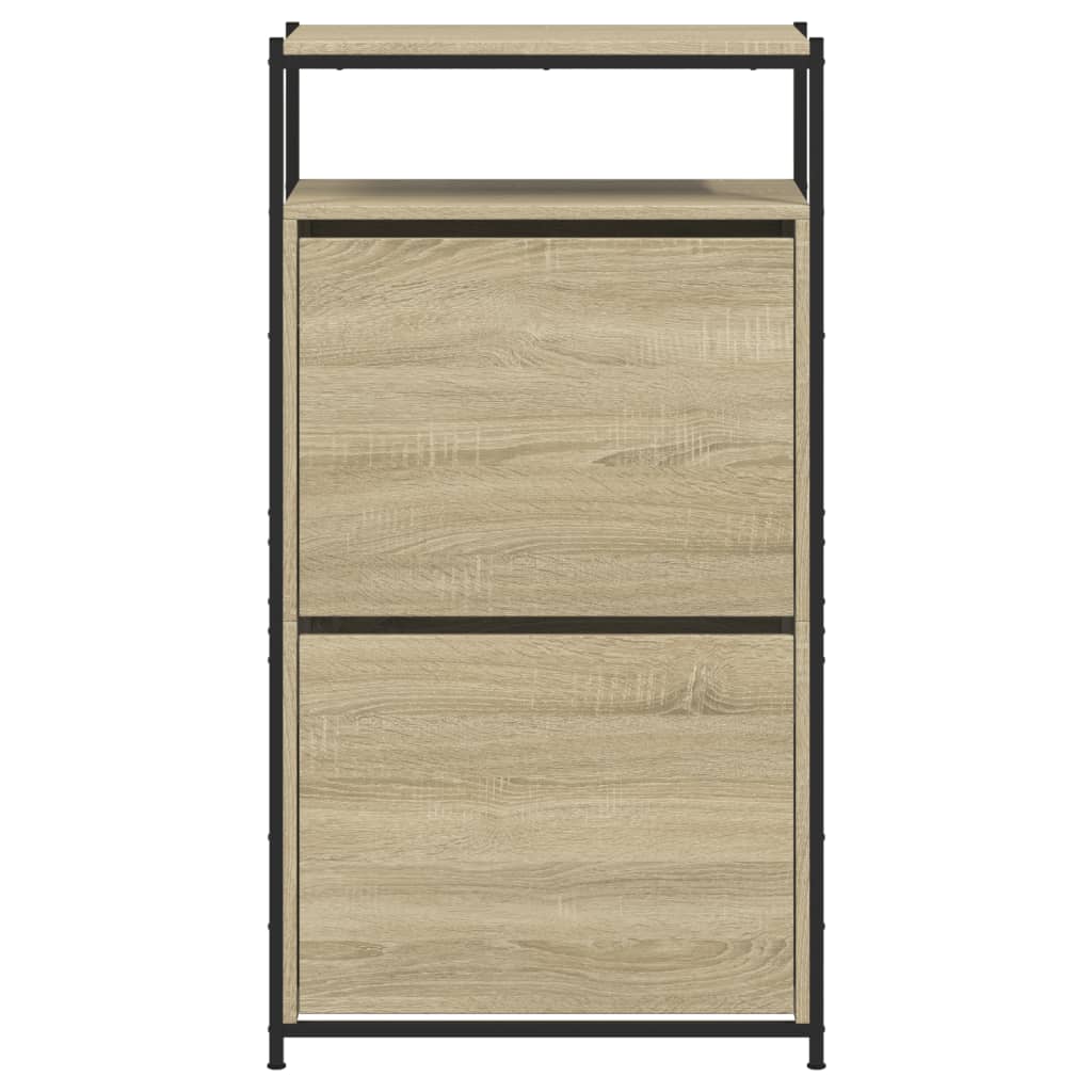 vidaXL Παπουτσοθήκη Sonoma Δρυς 60x34x112 εκ. από Επεξεργασμένο Ξύλο