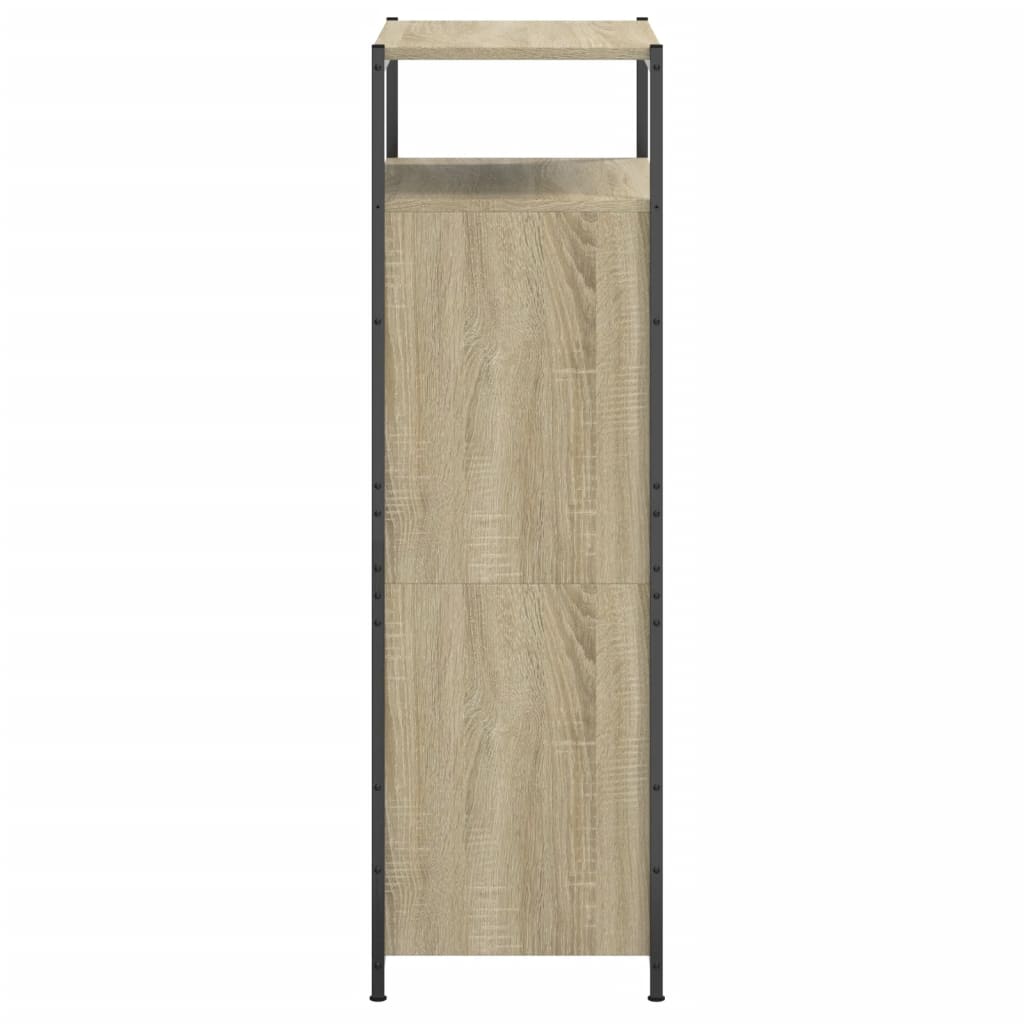 vidaXL Παπουτσοθήκη Sonoma Δρυς 60x34x112 εκ. από Επεξεργασμένο Ξύλο