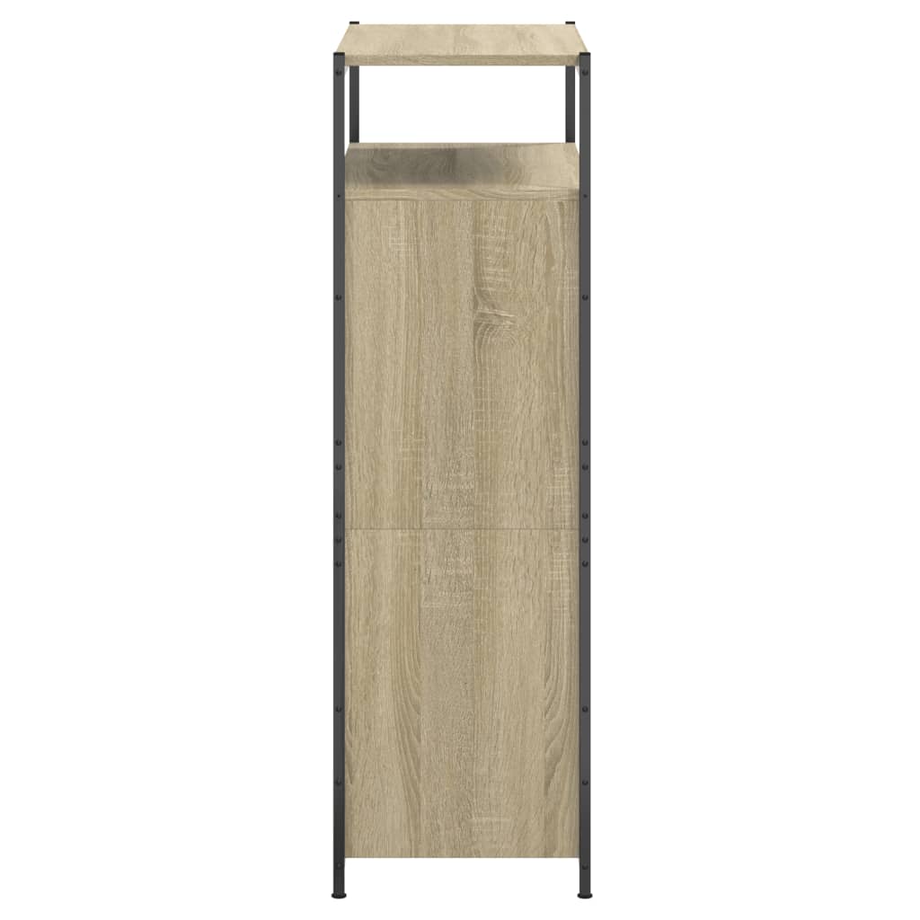 vidaXL Παπουτσοθήκη Sonoma Δρυς 75x34x112 εκ. από Επεξεργασμένο Ξύλο