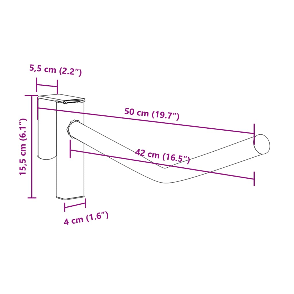 vidaXL Καβαλέτο Σέλας με Γάντζο για Χαλινάρι Φορητό Μαύρο Σιδερένιο