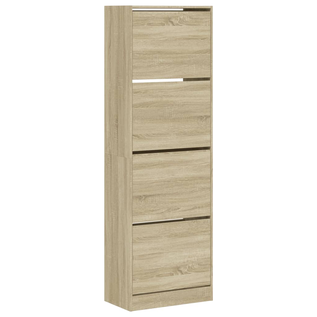 vidaXL Παπουτσοθήκη με 4 Ανακλ. Συρτάρια Sonoma Δρυς 60x34x187,5 εκ.