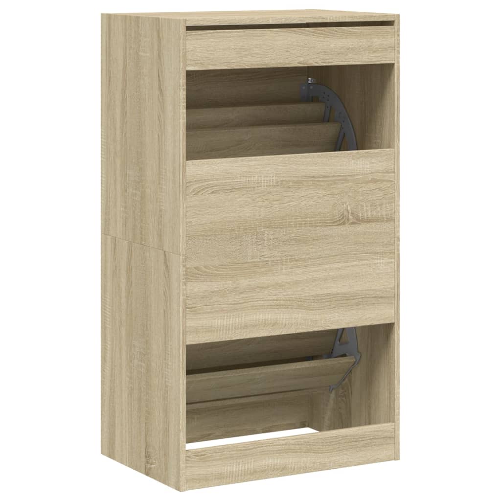 vidaXL Παπουτσοθήκη με 2 Ανακλ. Συρτάρια Sonoma Δρυς 60x42x108 εκ.