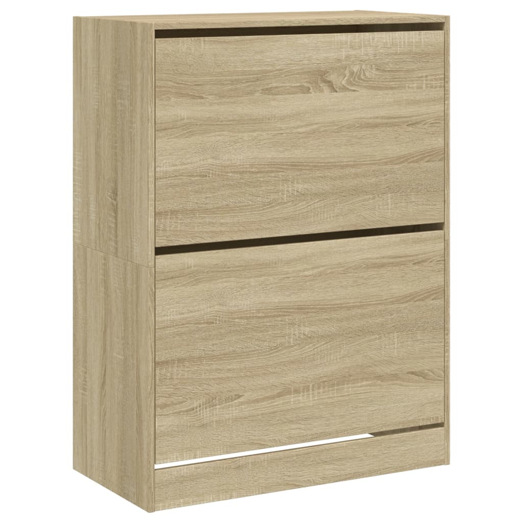 vidaXL Παπουτσοθήκη με 2 Ανακλ. Συρτάρια Sonoma Δρυς 80x42x108 εκ.
