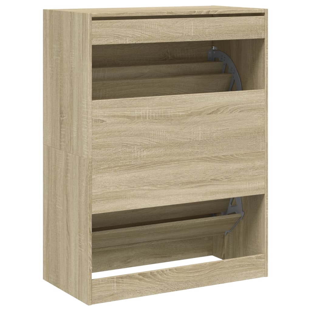 vidaXL Παπουτσοθήκη με 2 Ανακλ. Συρτάρια Sonoma Δρυς 80x42x108 εκ.