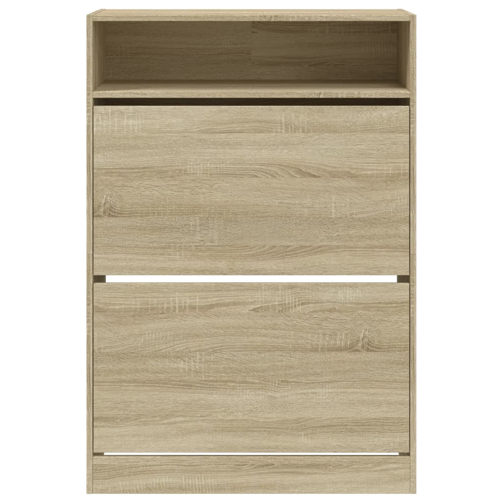 vidaXL Παπουτσοθήκη με 2 Ανακλ. Συρτάρια Sonoma Δρυς 80x34x116 εκ.