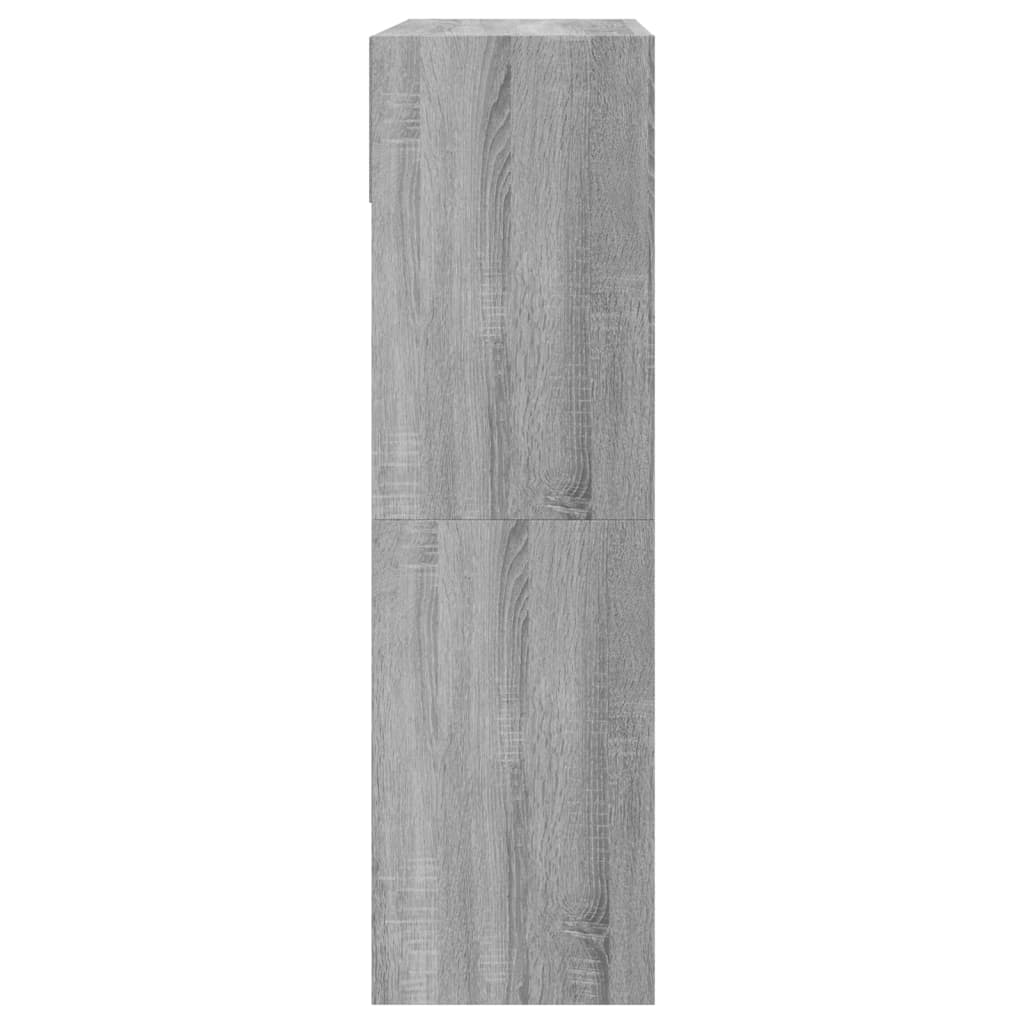 vidaXL Παπουτσοθήκη με 2 Ανακλ. Συρτάρια Γκρι Sonoma 80x34x116 εκ.