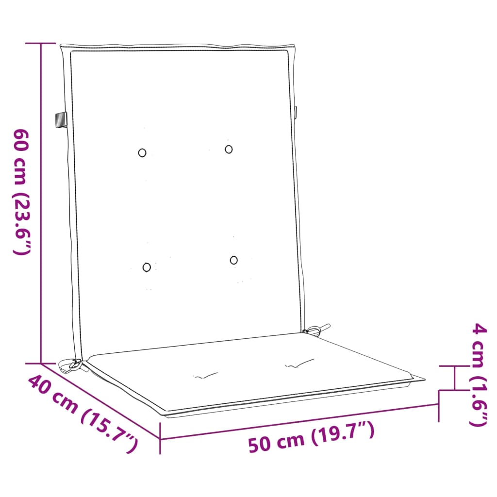 vidaXL Μαξιλάρια Πλάτης 6 τμχ. Σκούρο μπλε 100 x 50 x 4 cm
