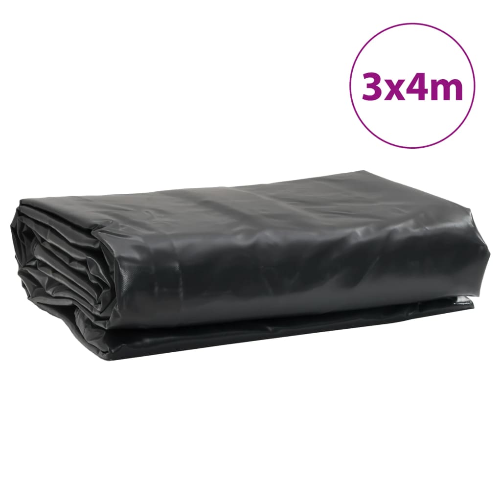 vidaXL Μουσαμάς Ανθρακί 650 γρ./μ.² 3x4 μ.